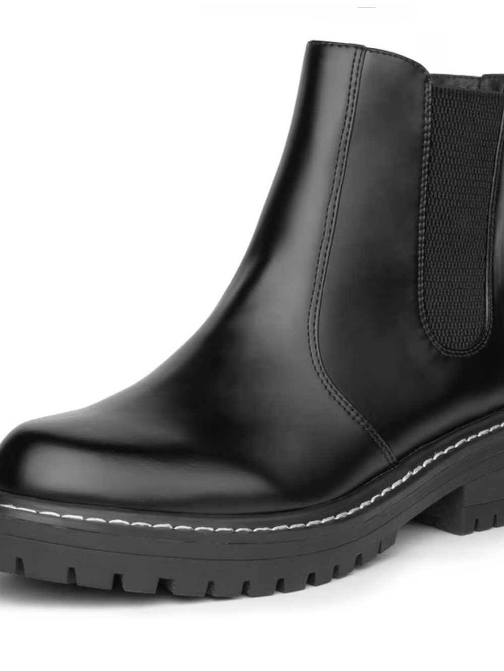 ICHIGO Women's Chelsea Boots Black Female Ankle Booties 7.5M